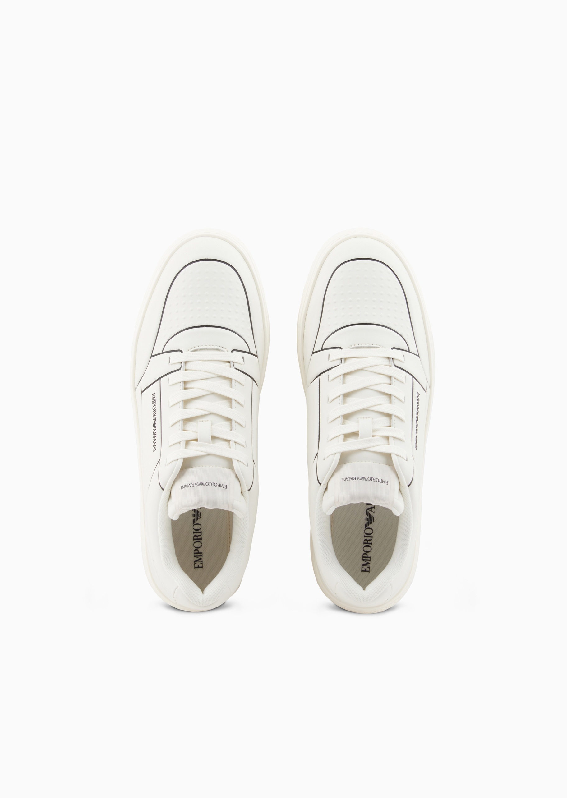 Emporio Armani 男士系带低帮厚底板鞋休闲运动鞋