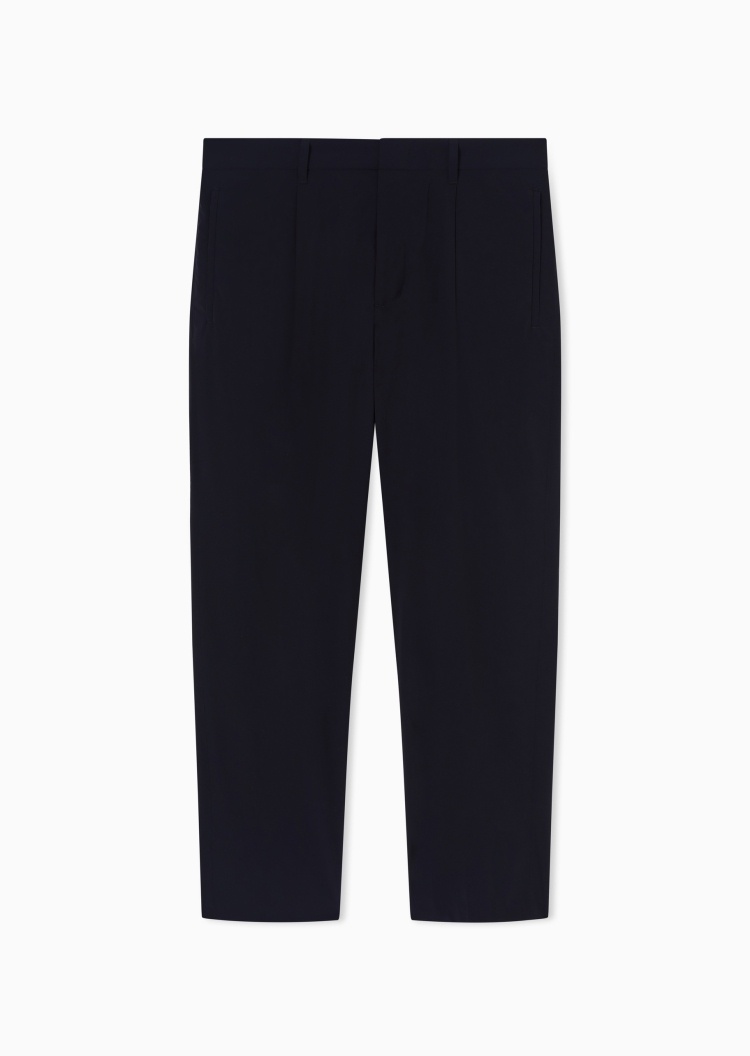 Emporio Armani 男士宽松直筒商务垂感休闲西装裤