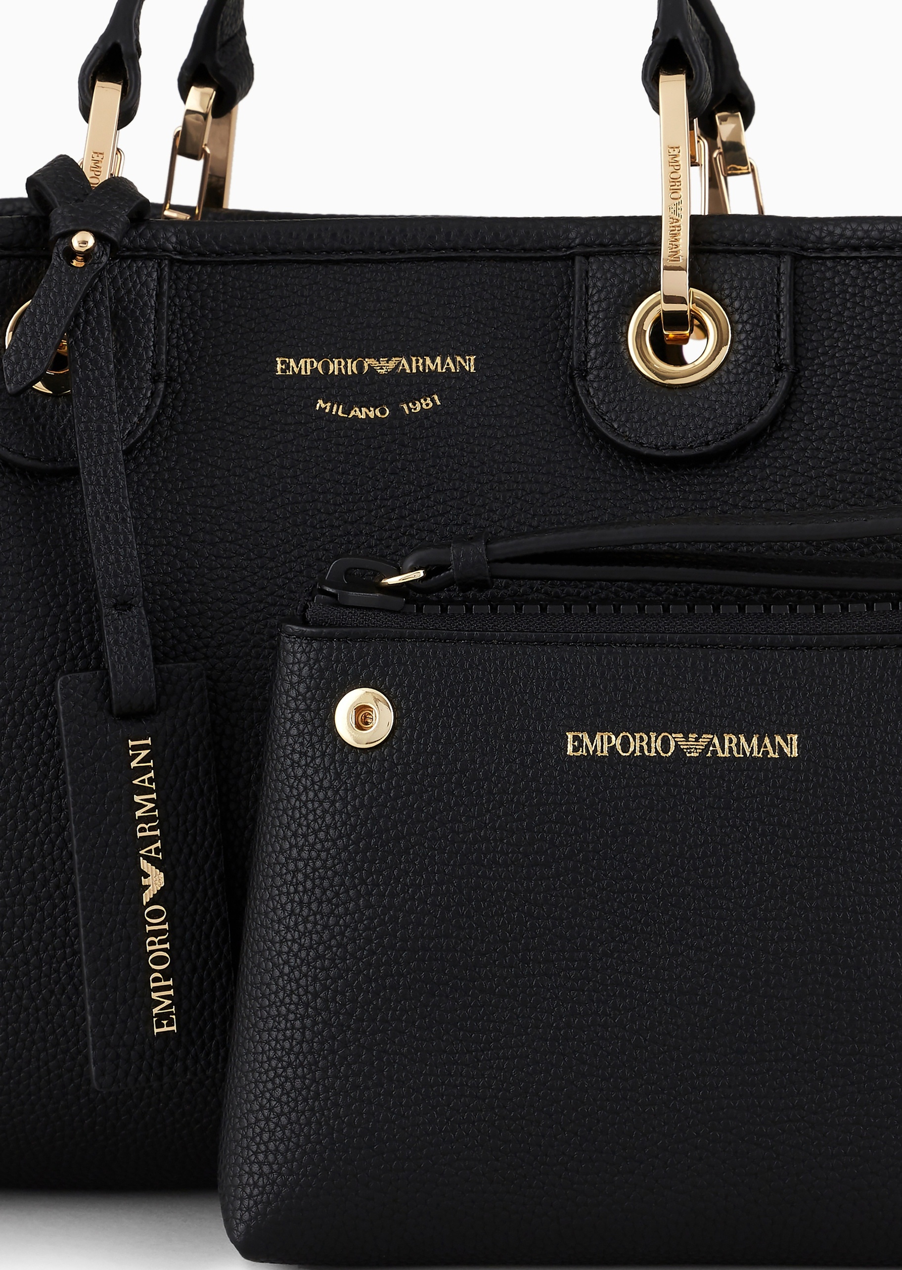 Emporio Armani 女士小号磁扣子母包手提斜挎托特包