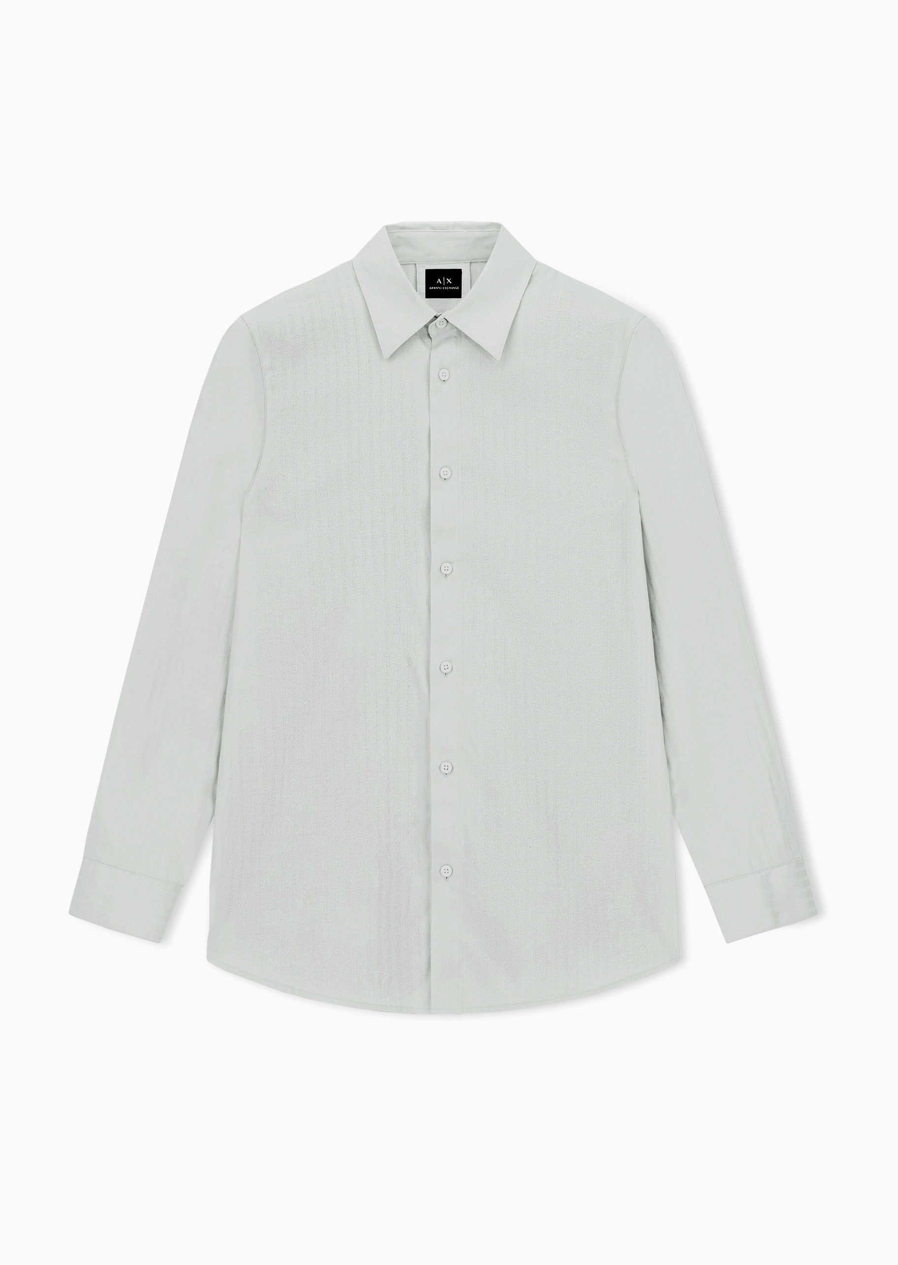 ARMANI EXCHANGE 男士纯棉条纹长袖人夫感西装衬衫上衣