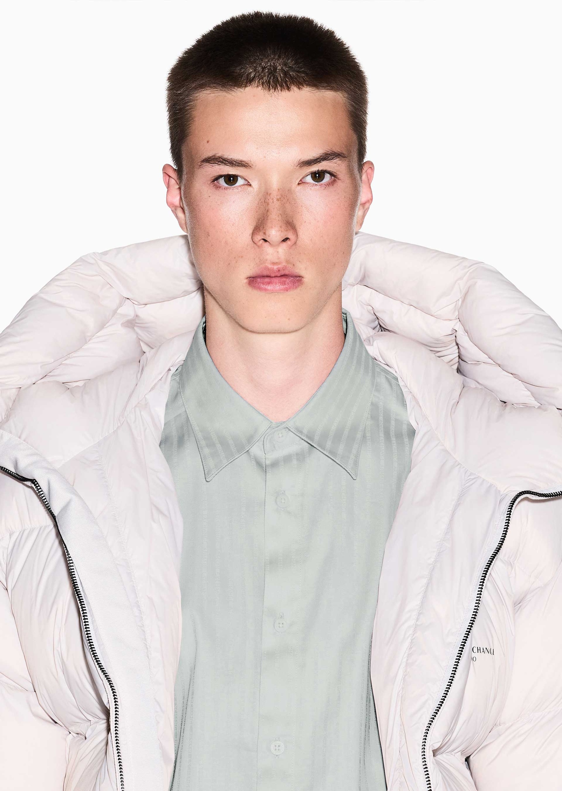 ARMANI EXCHANGE 男士纯棉条纹长袖人夫感西装衬衫上衣