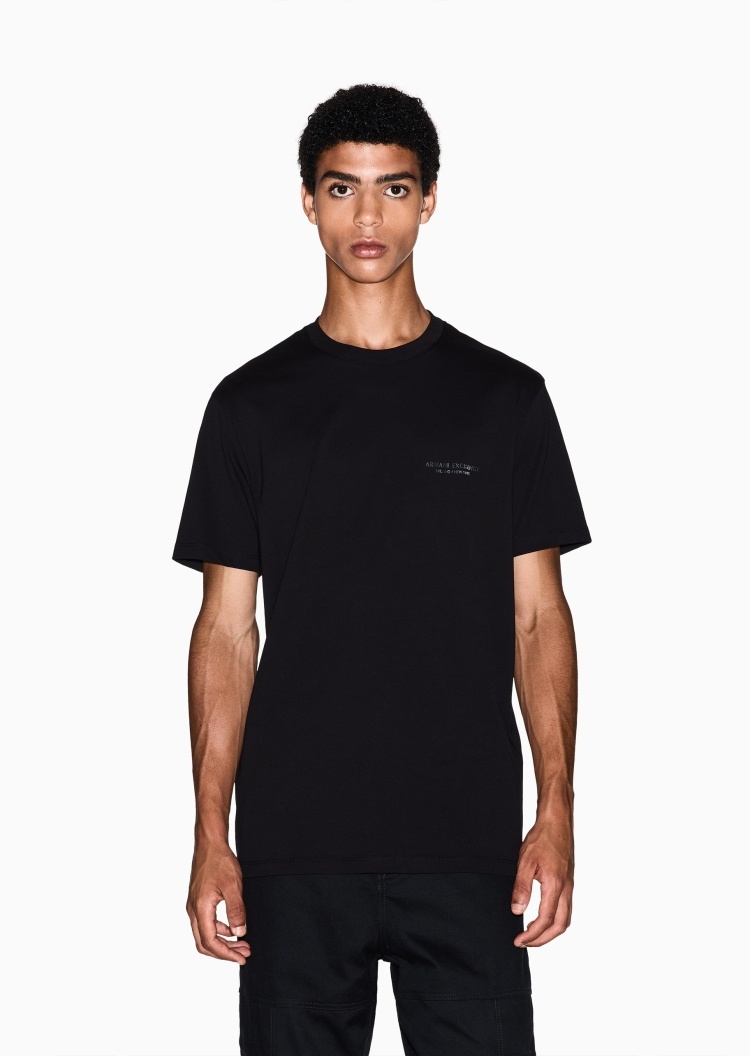 ARMANI EXCHANGE 男士纯棉合身短袖圆领正肩T恤衫