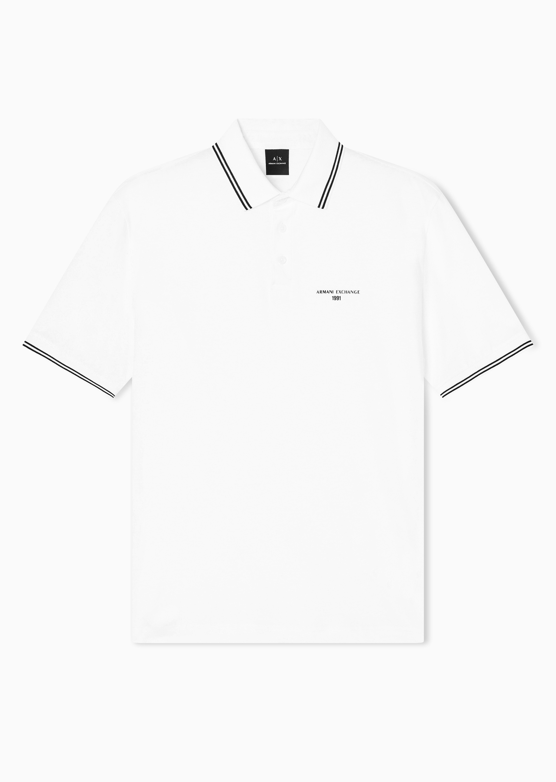 ARMANI EXCHANGE 男士纯棉宽松短袖翻领Polo衫