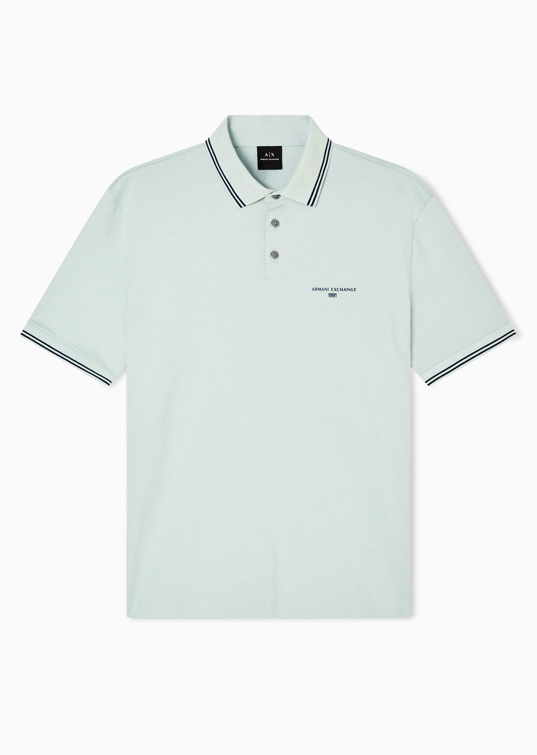 ARMANI EXCHANGE 男士纯棉宽松短袖翻领Polo衫