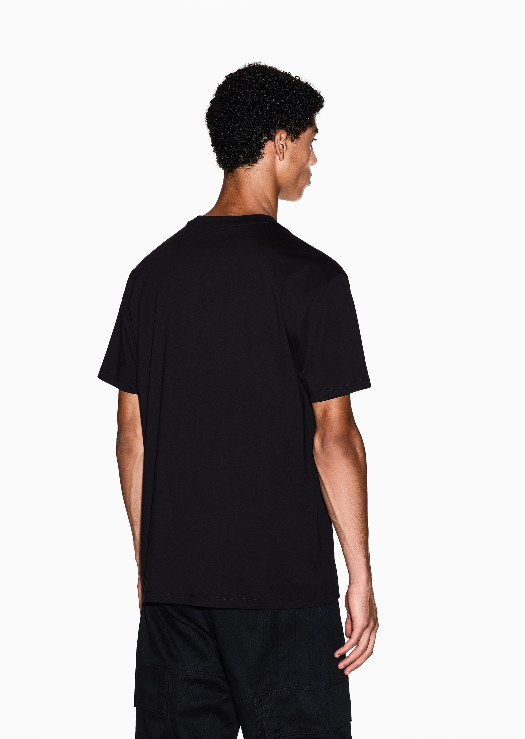 ARMANI EXCHANGE 男士纯棉合身短袖圆领正肩纯色T恤