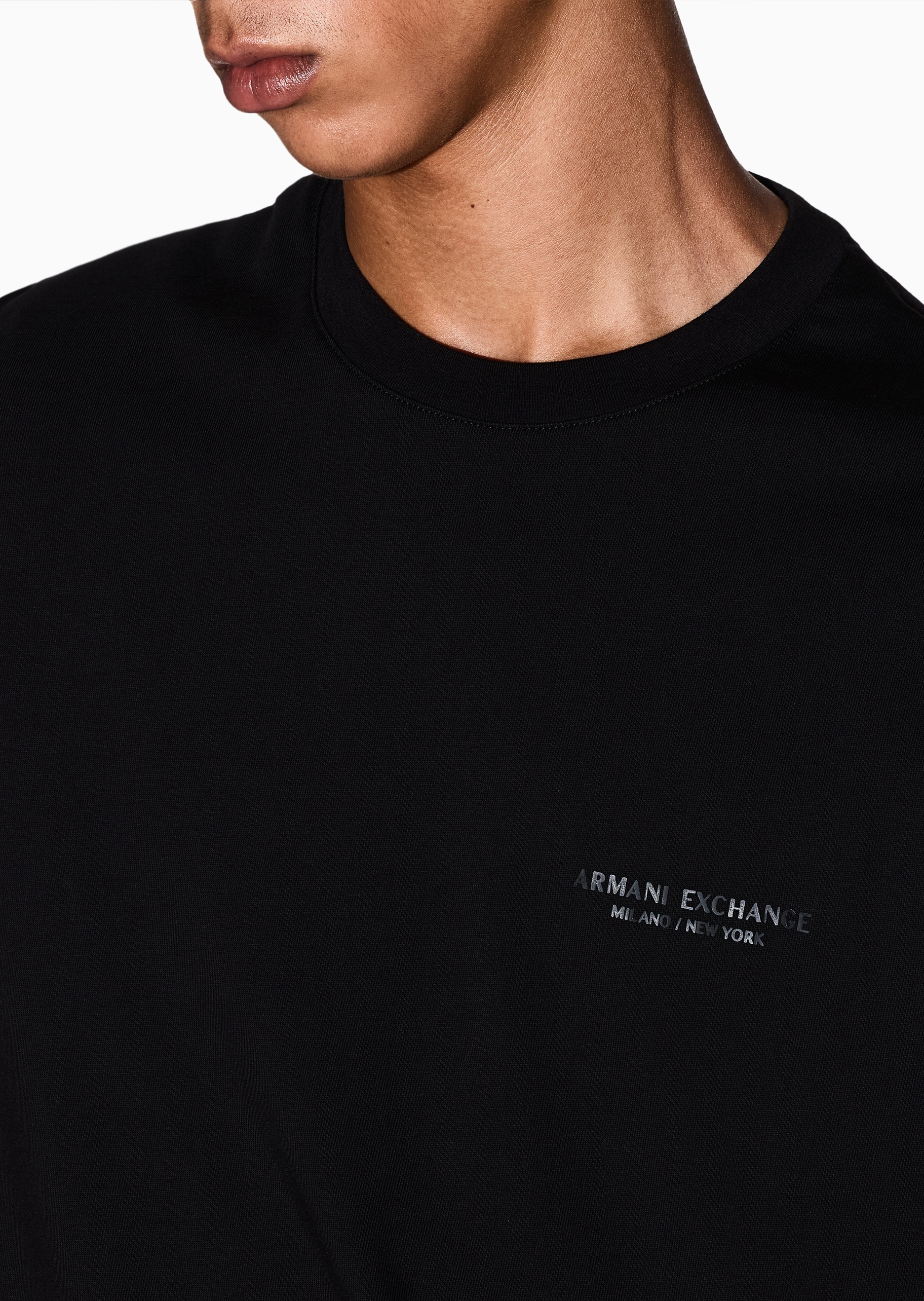 ARMANI EXCHANGE 男士纯棉合身短袖圆领正肩T恤衫