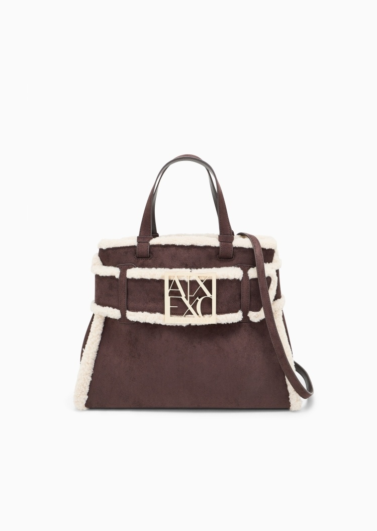 ARMANI EXCHANGE 女士可拆肩带手提单肩斜挎托特包