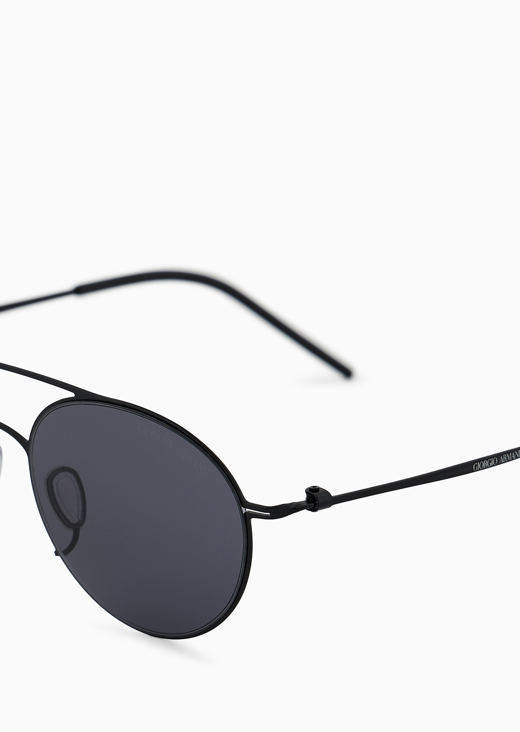 Giorgio Armani 男士双杠圆形边框摩登复古太阳眼镜