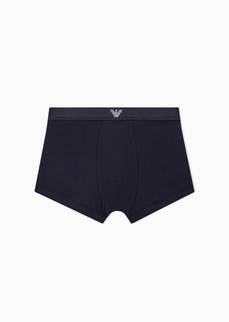 Emporio Armani 男士弹力平角轻奢礼物鹰标提花内裤