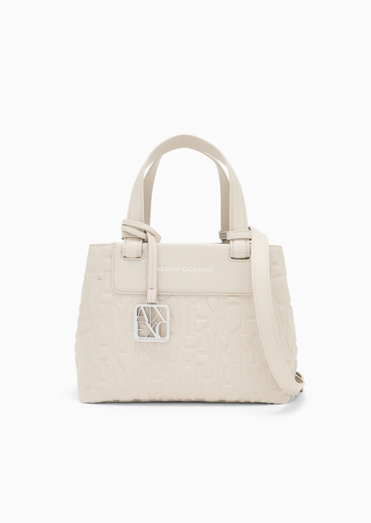 ARMANI EXCHANGE 女士拉链内袋压纹商务通勤手提斜挎托特包