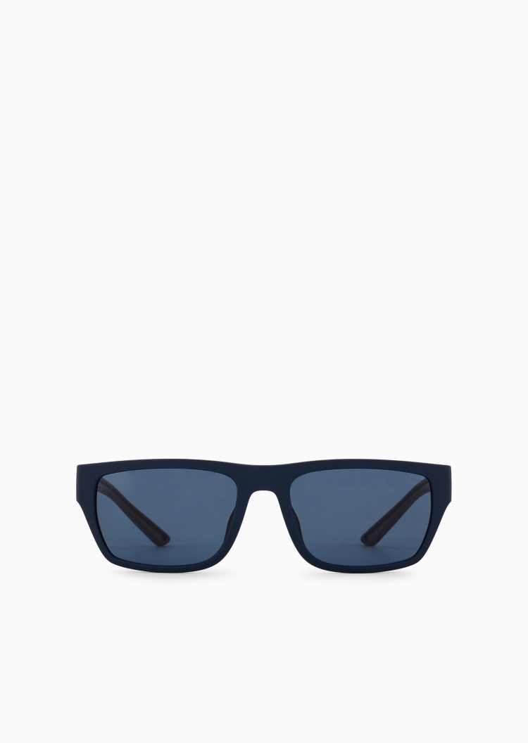 Emporio Armani 男士矩形粗框加宽镜腿休闲太阳眼镜