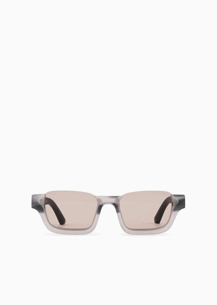 Emporio Armani 男女同款矩形加宽镜腿一体鼻托太阳眼镜