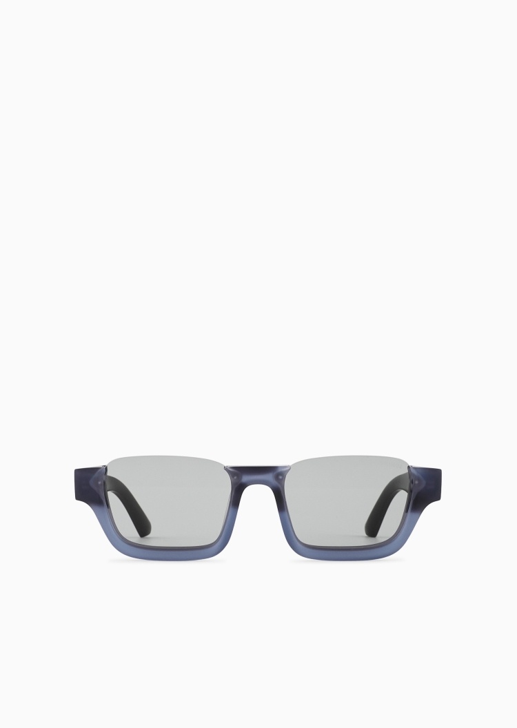 Emporio Armani 男女同款矩形加宽镜腿一体鼻托太阳眼镜