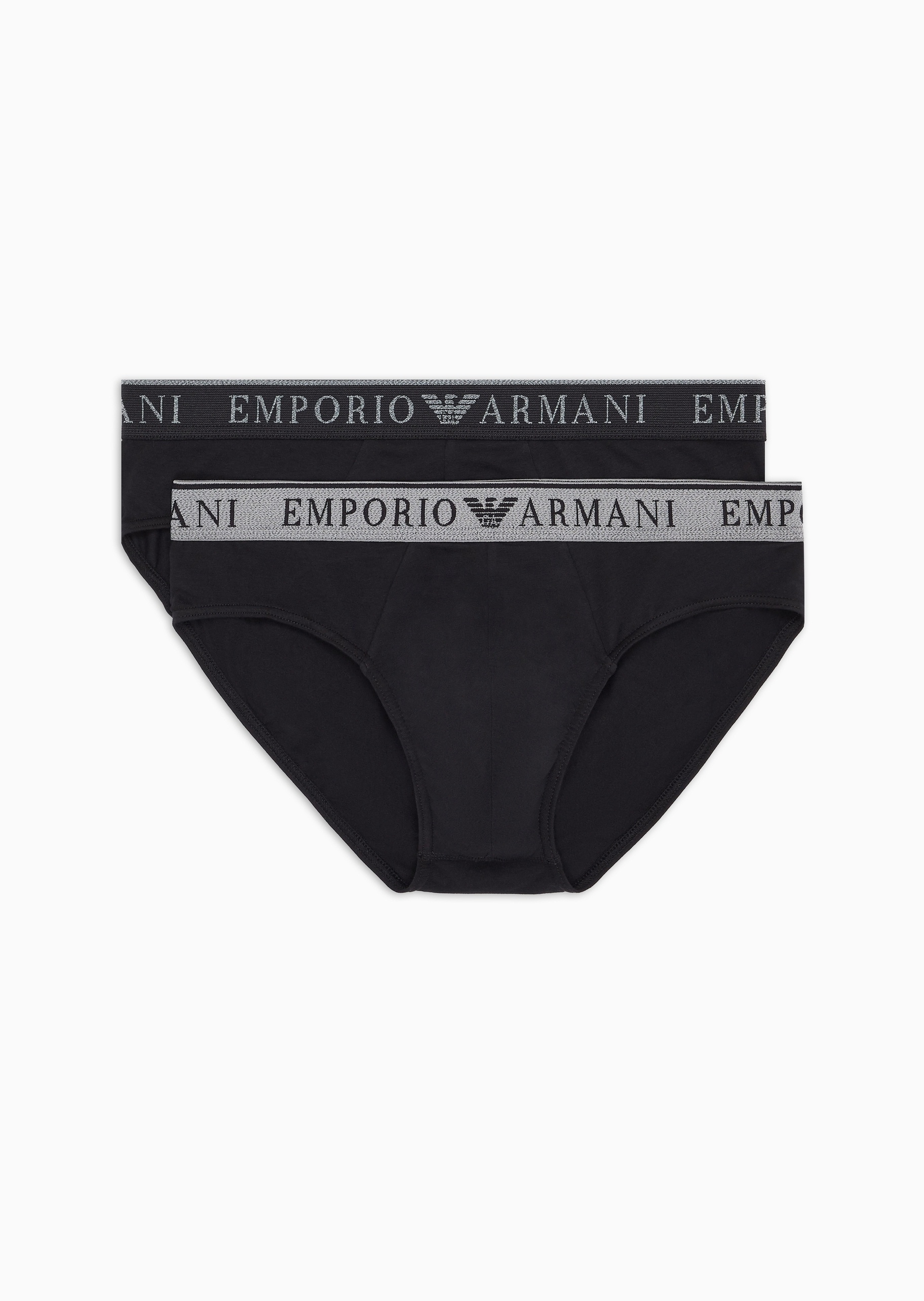 Emporio Armani 男士纯棉弹力三角两条装内裤套装