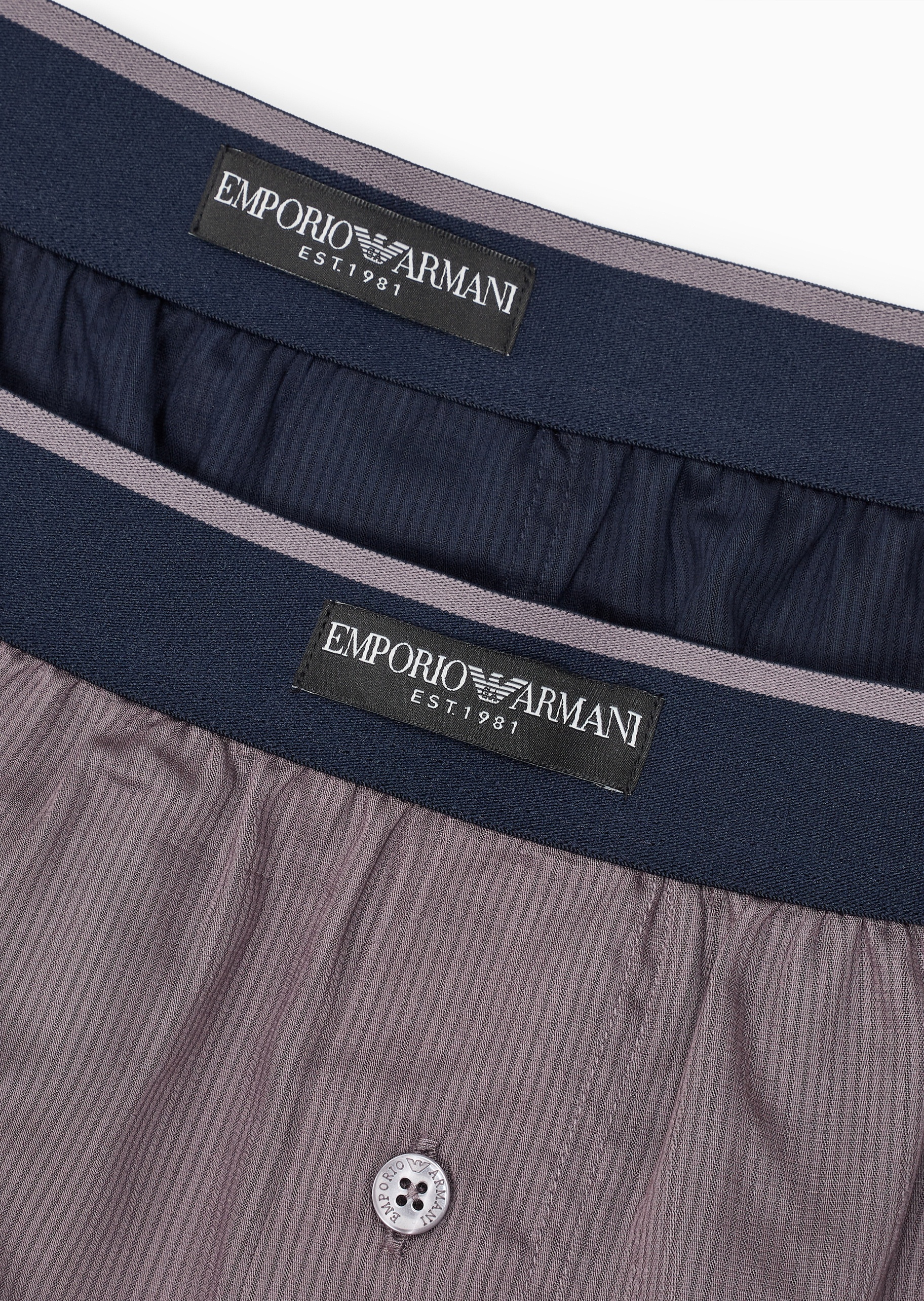 Emporio Armani 男士全棉平角两条装家居内裤套装