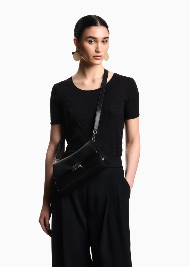 Emporio Armani 女士翻盖Hobo可拆肩带单肩斜挎包