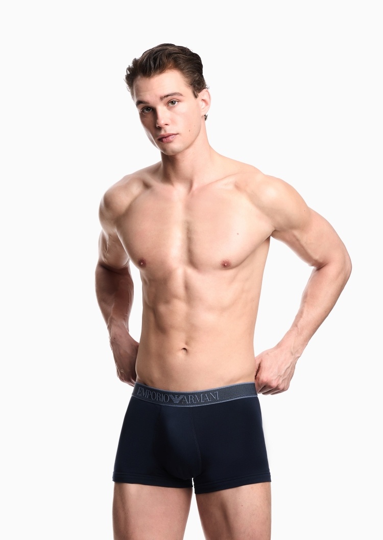 Emporio Armani 男士纯棉弹力平角礼物轻奢时尚内裤