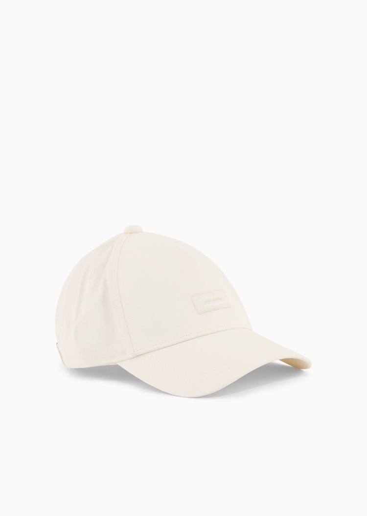 ARMANI EXCHANGE 女士纯棉卡扣圆顶弯檐徽标贴片棒球帽