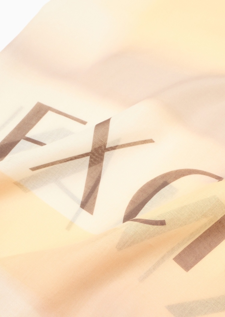 ARMANI EXCHANGE 女士长方形撞色标识印花优雅围巾