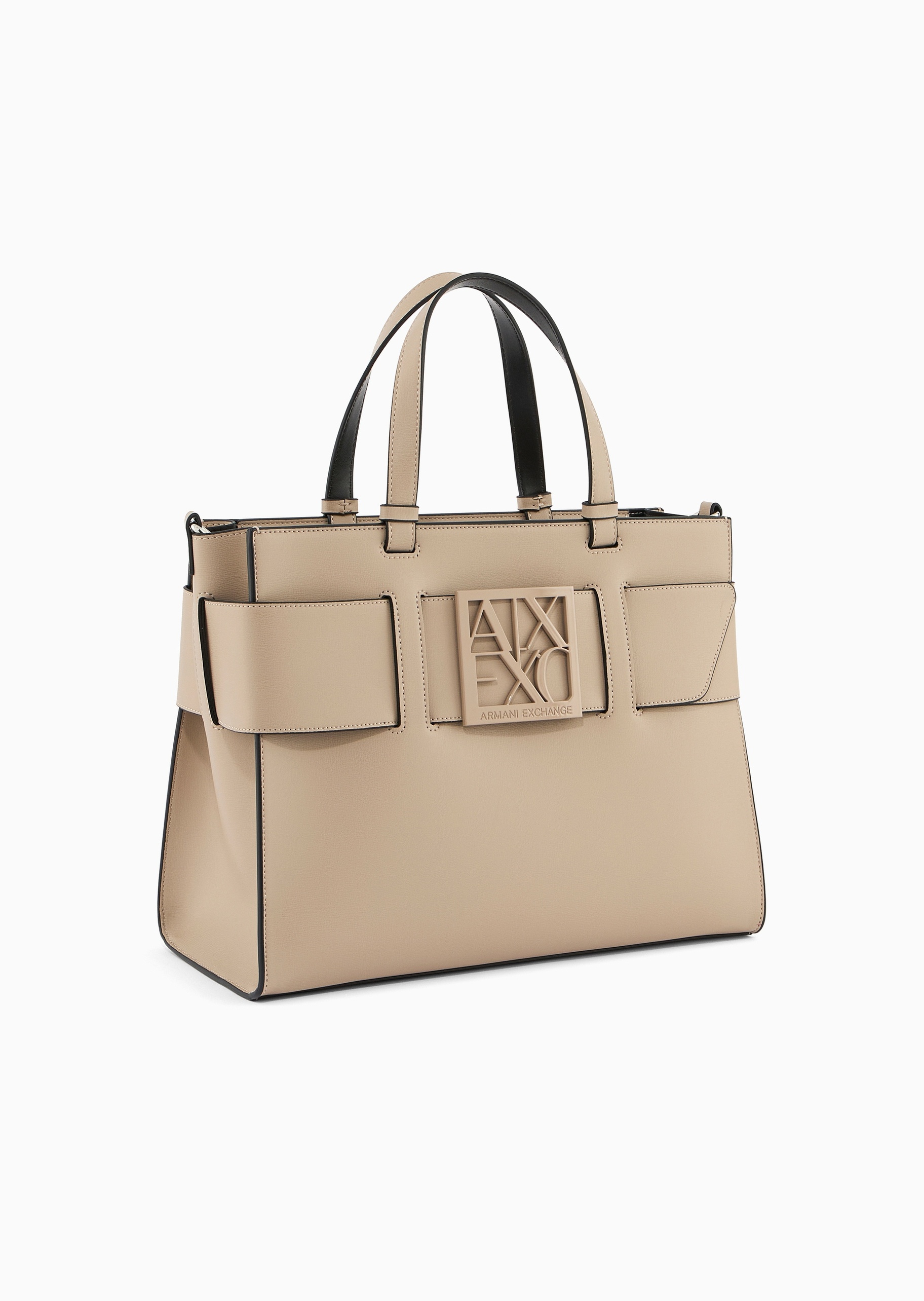 ARMANI EXCHANGE 女士拉链可拆肩带商务休闲手提斜挎托特包