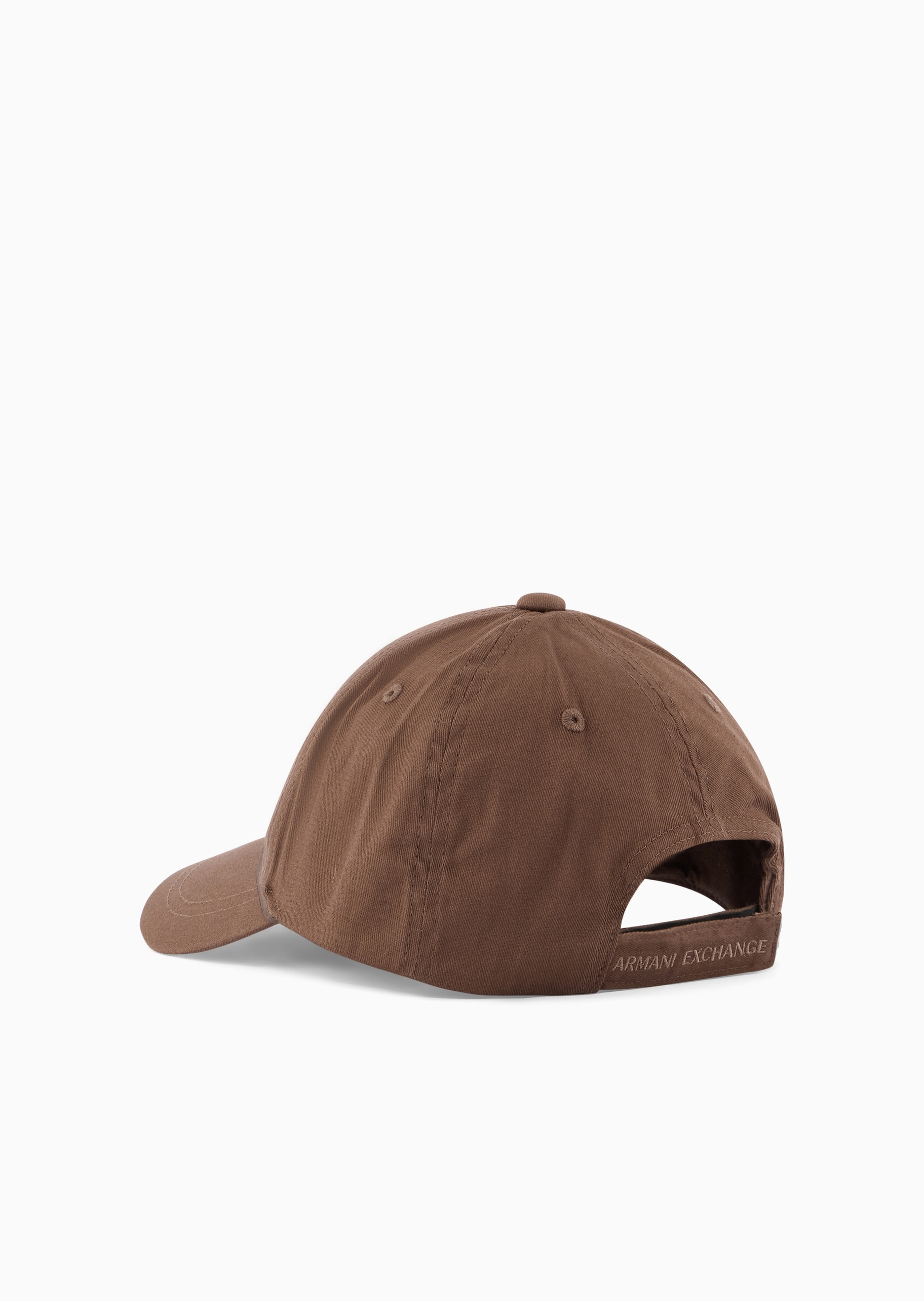 ARMANI EXCHANGE 女士纯棉魔术贴圆顶弯檐刺绣棒球帽