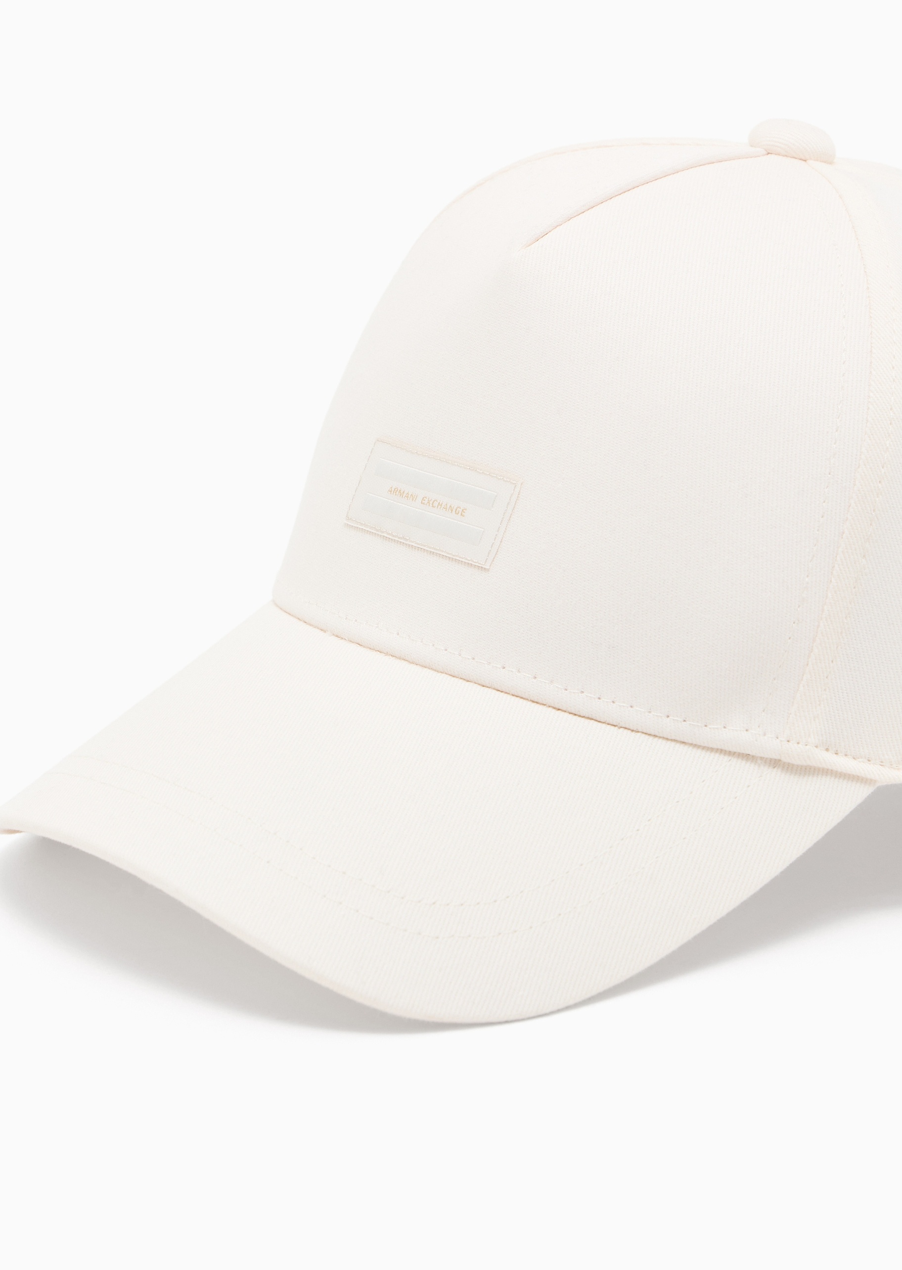 ARMANI EXCHANGE 女士纯棉卡扣圆顶弯檐徽标贴片棒球帽