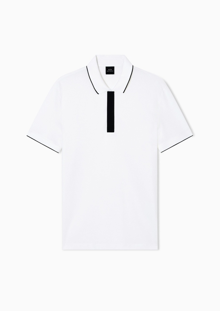 ARMANI EXCHANGE 男士翻领短袖纯棉商务复古Polo衫
