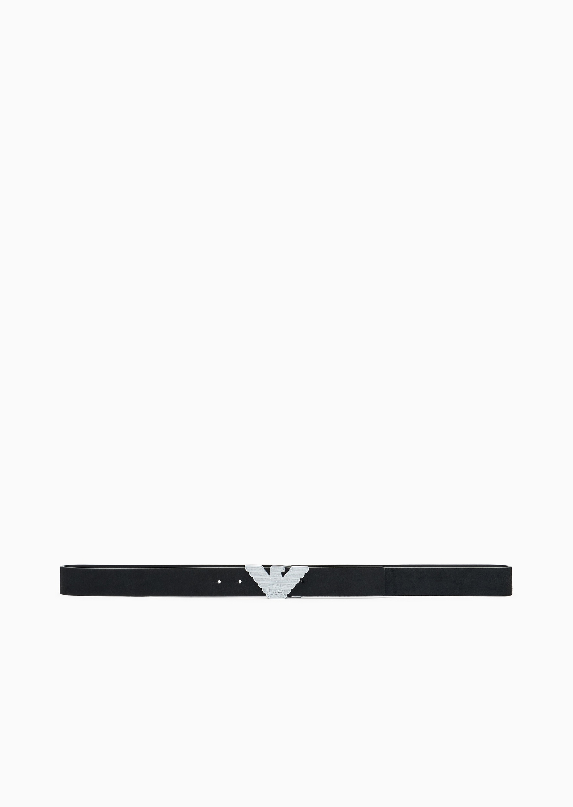 Emporio Armani 男士牛皮剖层革商务板扣腰带皮带