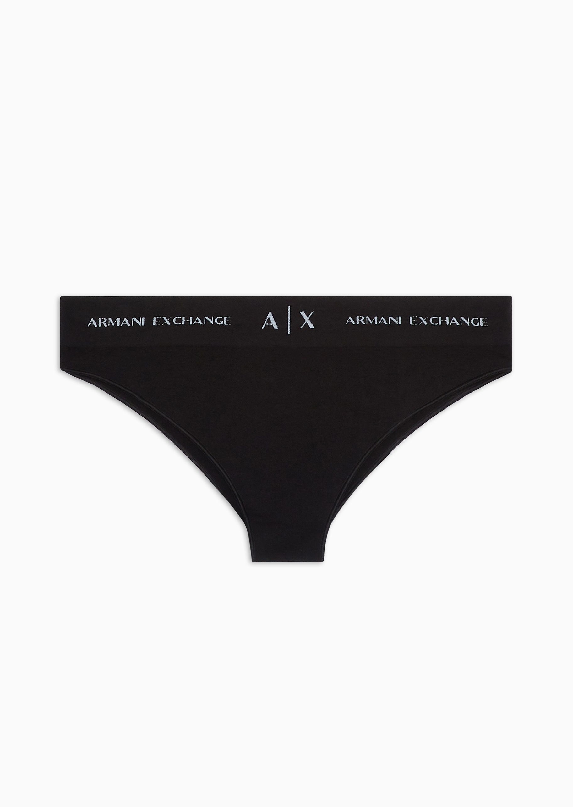 ARMANI EXCHANGE 女士弹力合身三角提花LOGO腰边内裤