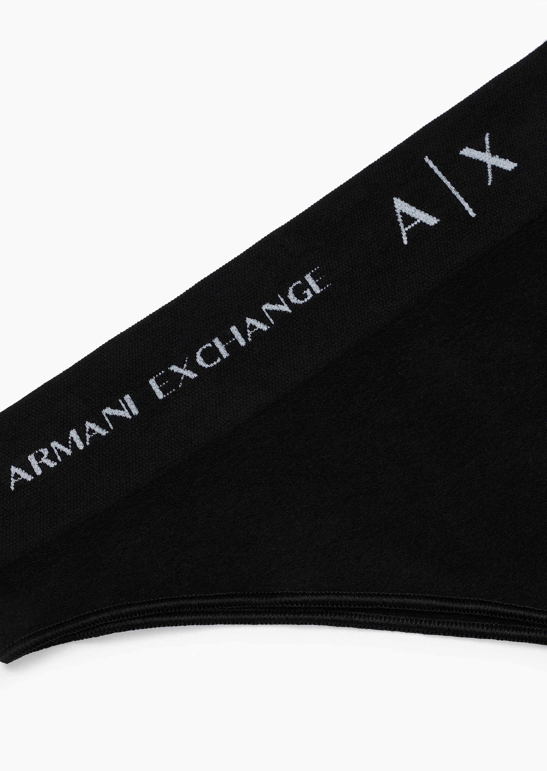 ARMANI EXCHANGE 女士弹力合身三角提花LOGO腰边内裤