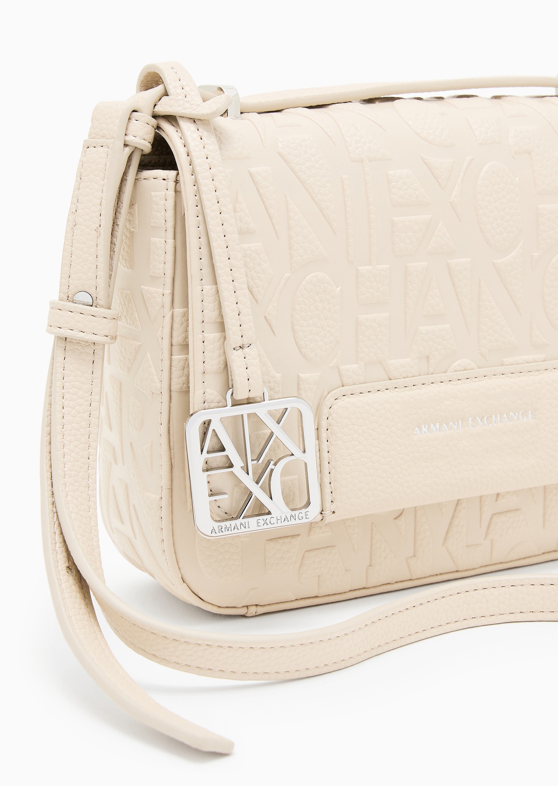ARMANI EXCHANGE 女士商务通勤压花翻盖单肩斜挎包