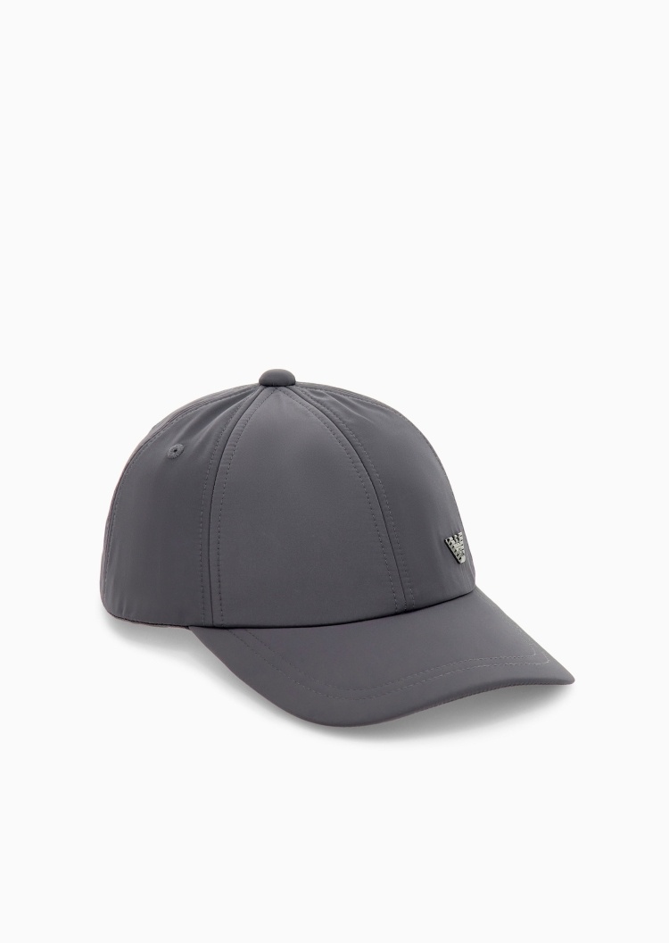 Emporio Armani 男士卡扣圆顶弯檐纯色休闲棒球帽