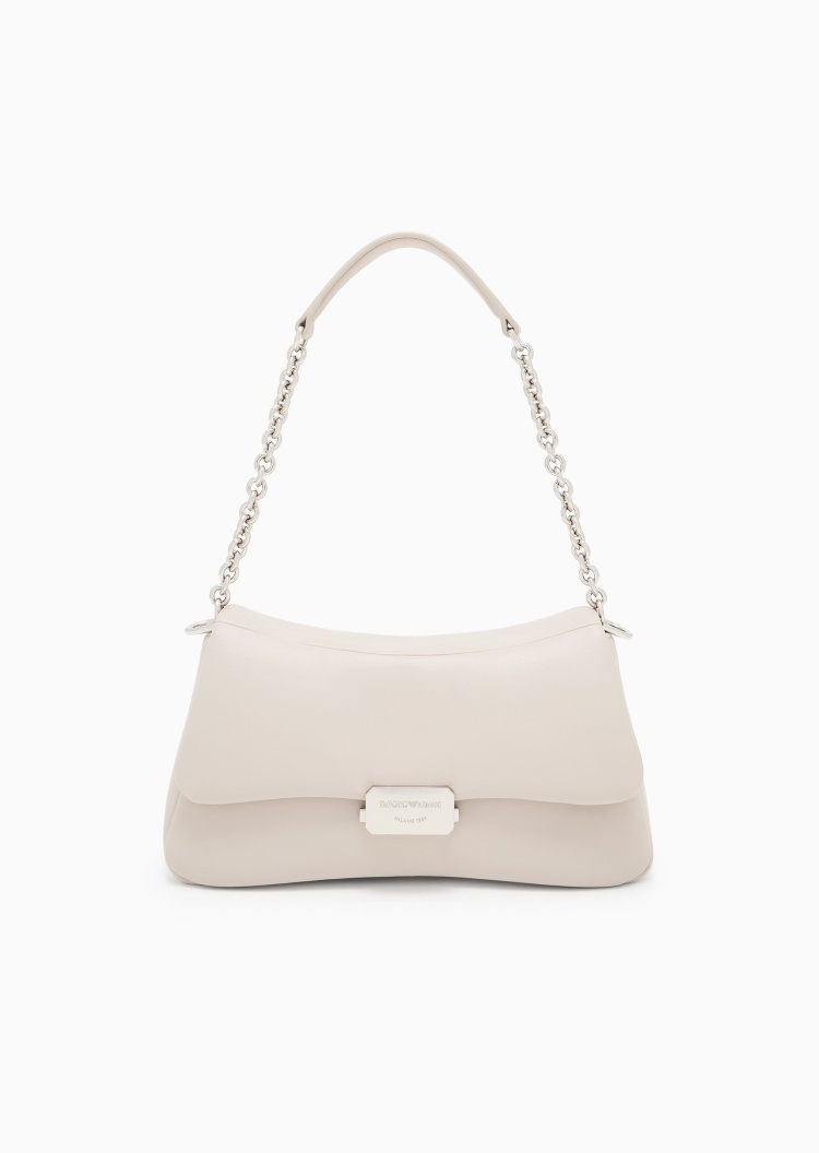 Emporio Armani 女士翻盖Hobo可拆肩带单肩斜挎包