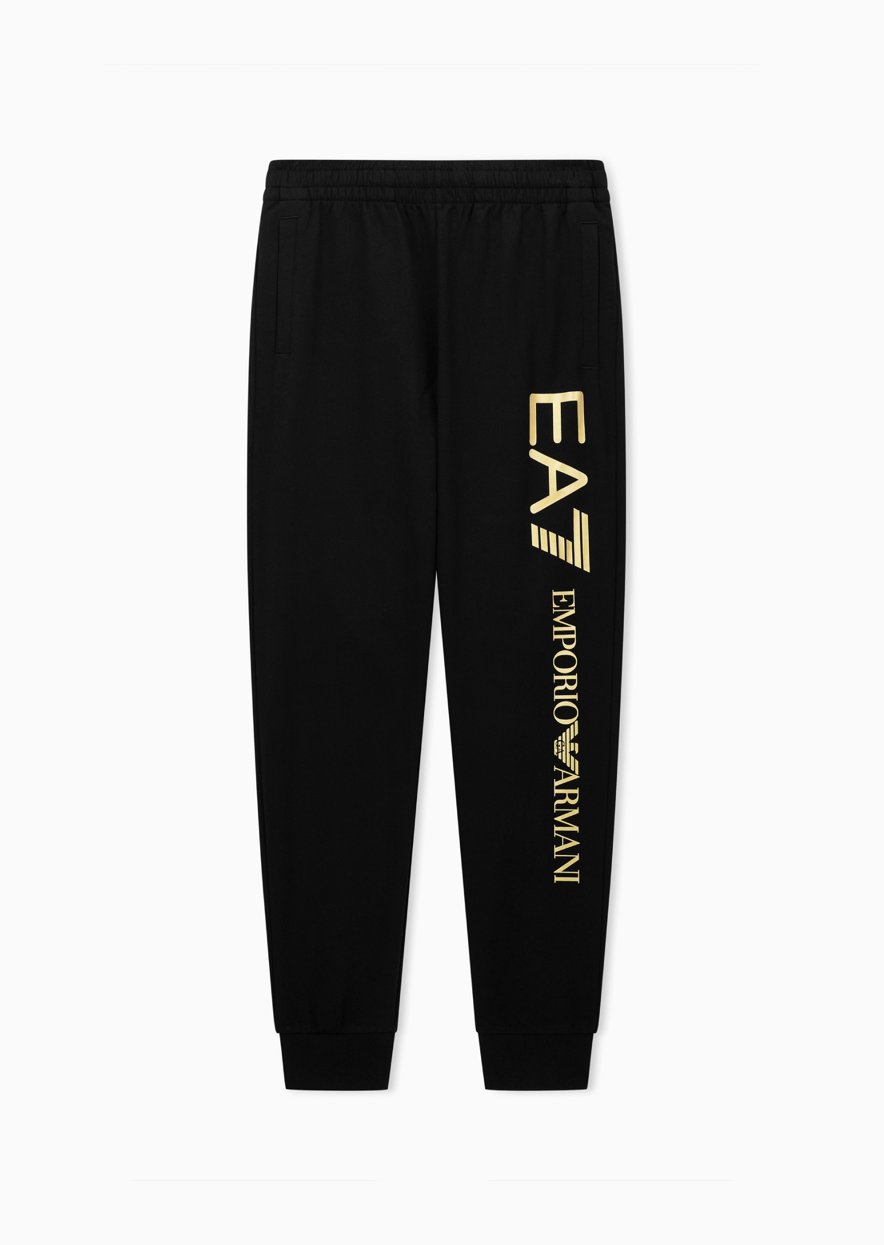 EA7 男士纯棉束脚微弹户外健身训练运动卫裤