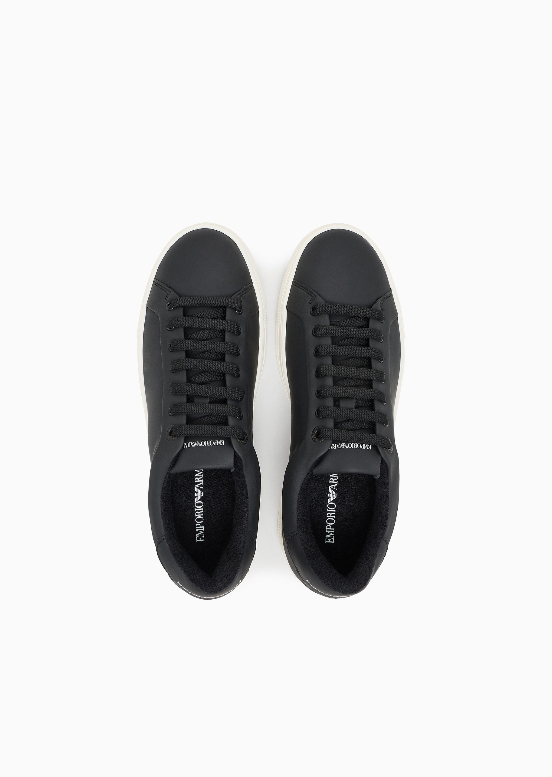 Emporio Armani 男士轻户外牛皮革绑带休闲运动板鞋