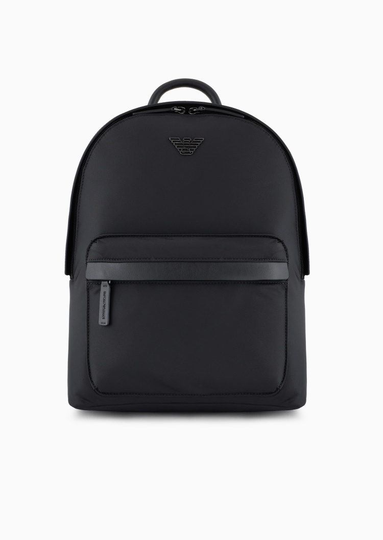 Emporio Armani 男士中号拉链圆形可调节肩带手提双肩包