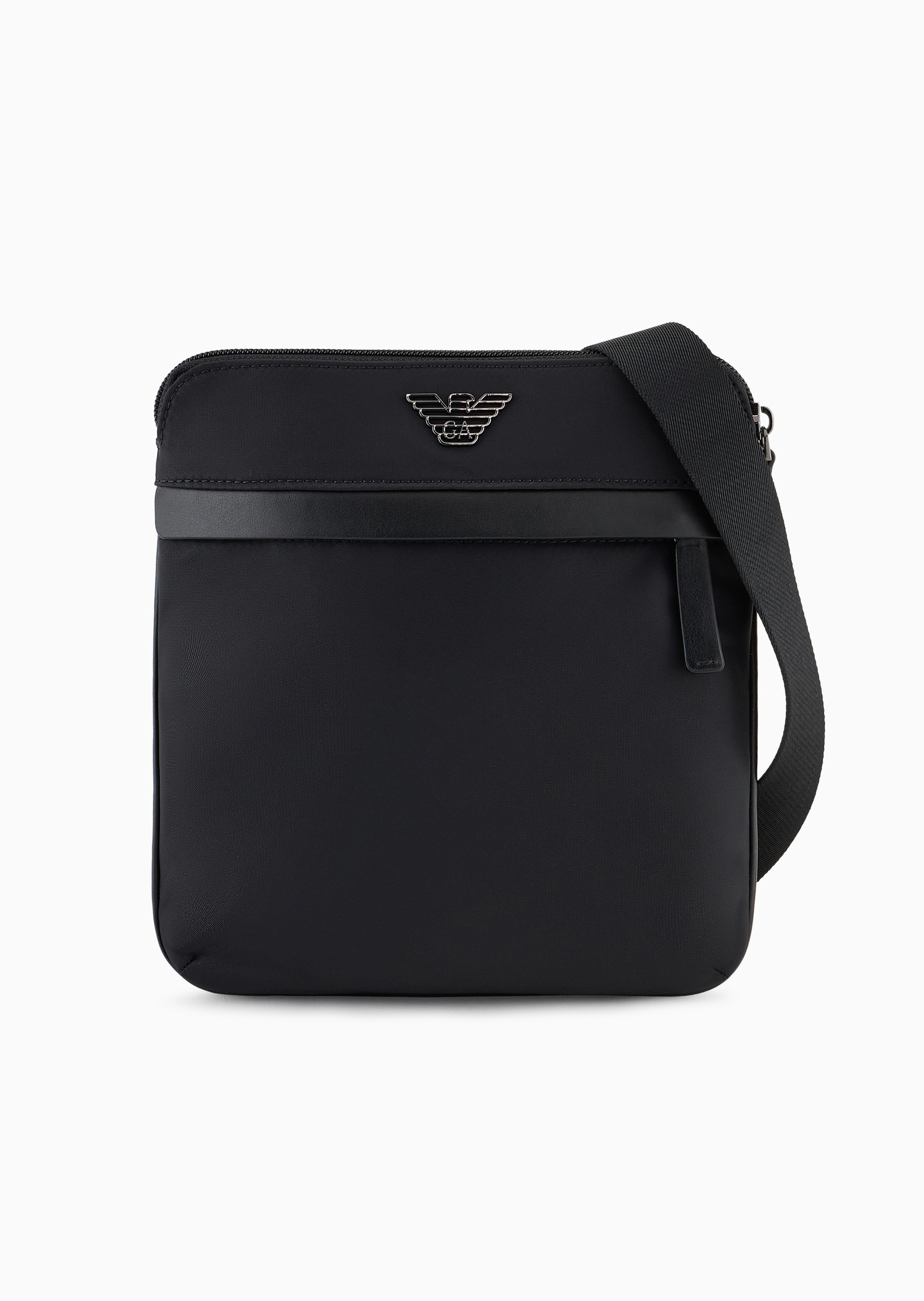 Emporio Armani 男士拉链扁平可调节肩带单肩斜挎包