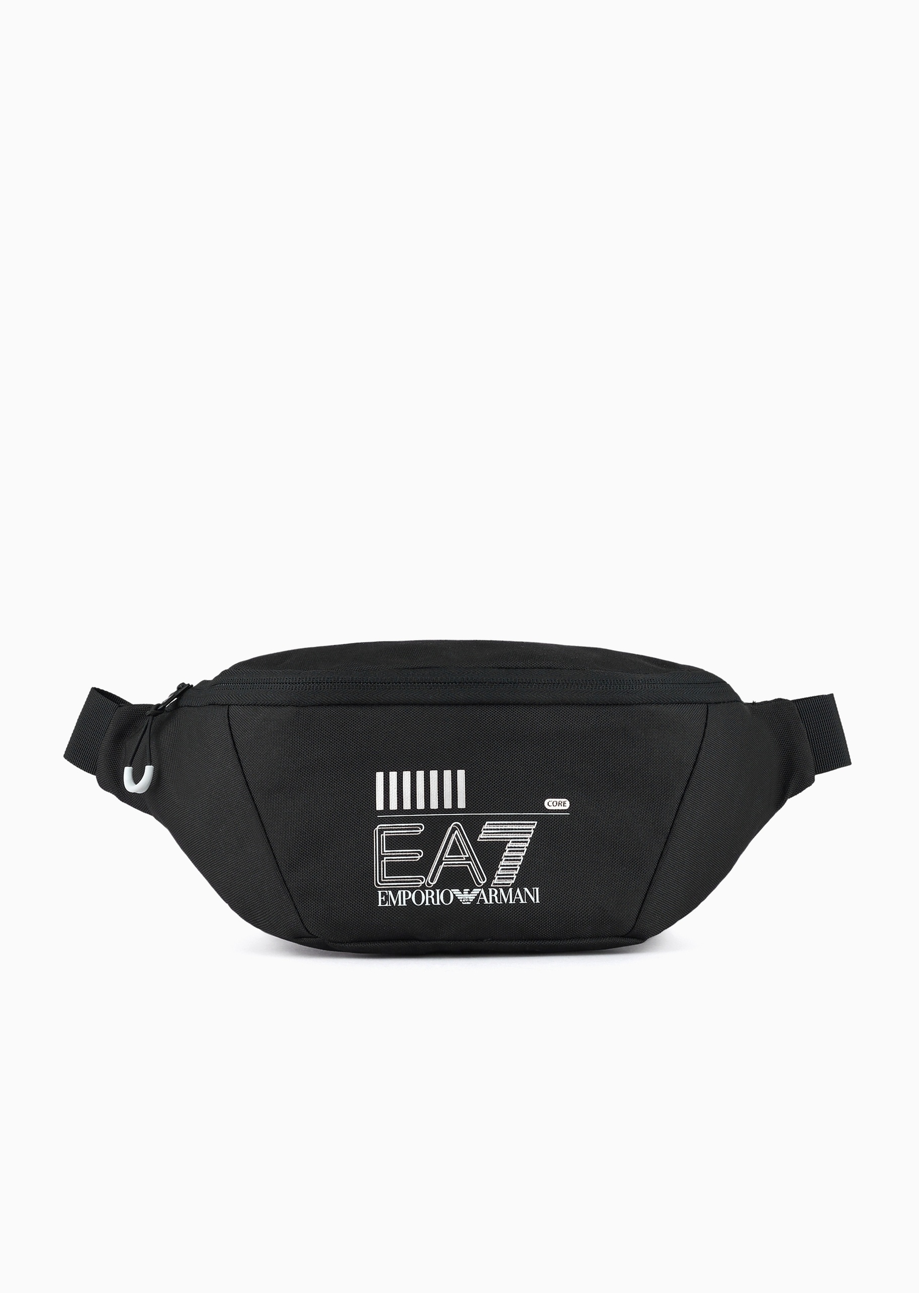 EA7 男女同款拉链可调节插扣袢带健身斜挎腰包