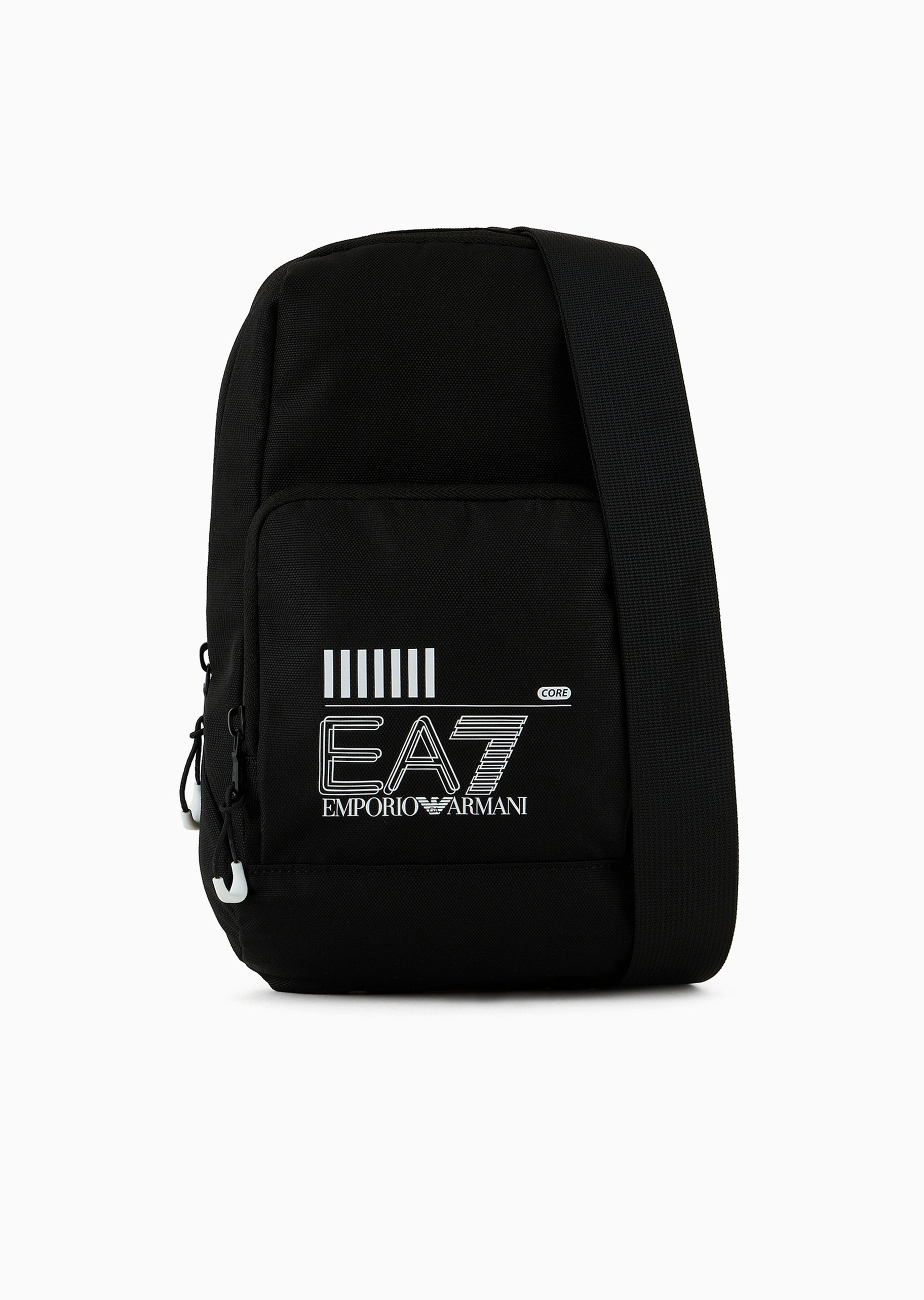 EA7 男女同款拉链竖款可调节肩带健身训练斜挎包