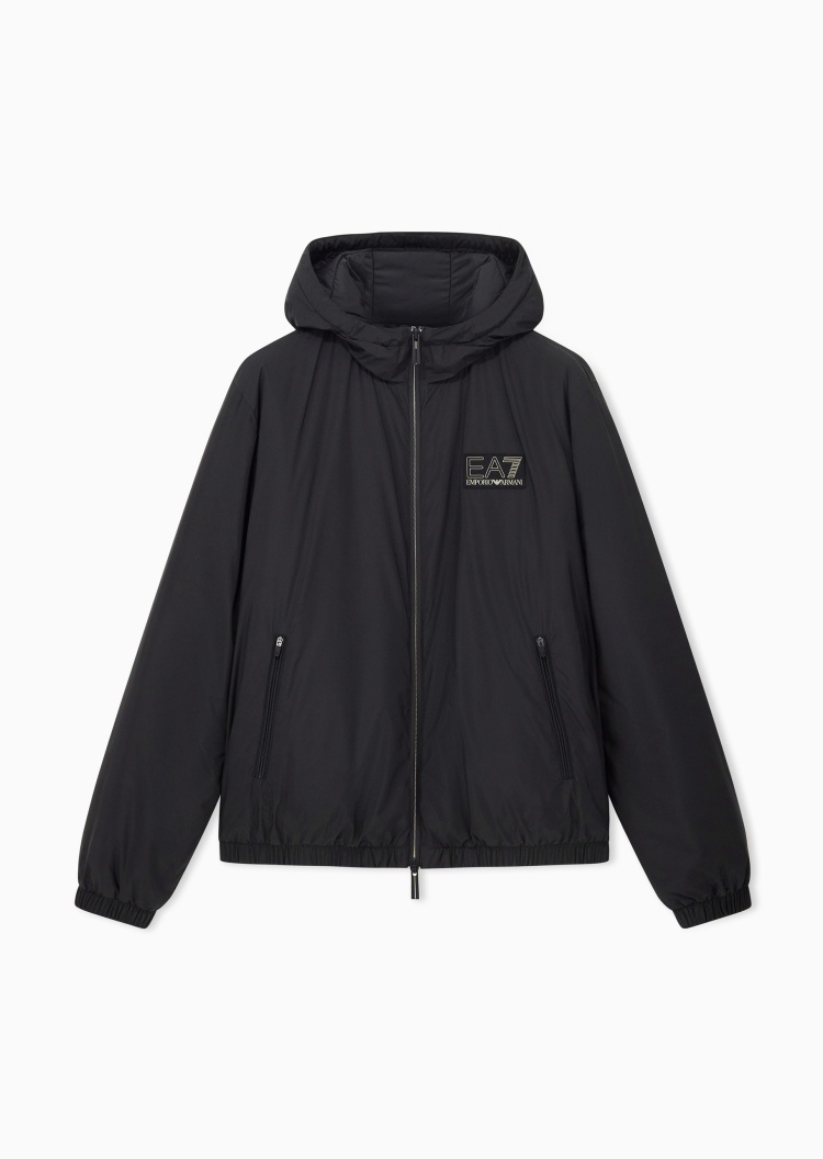 EA7 男士轻薄长袖连帽拉链户外运动棉服
