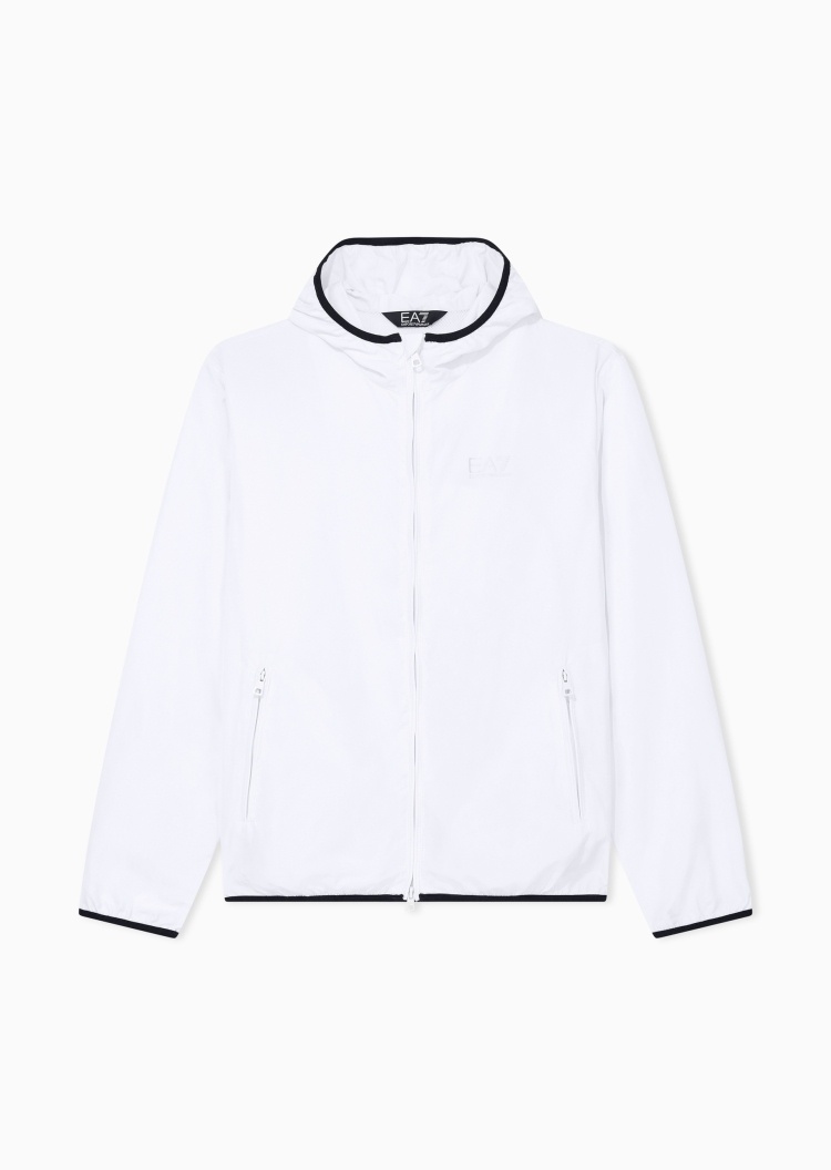 EA7 男士连帽拉链户外运动简约教练夹克外套