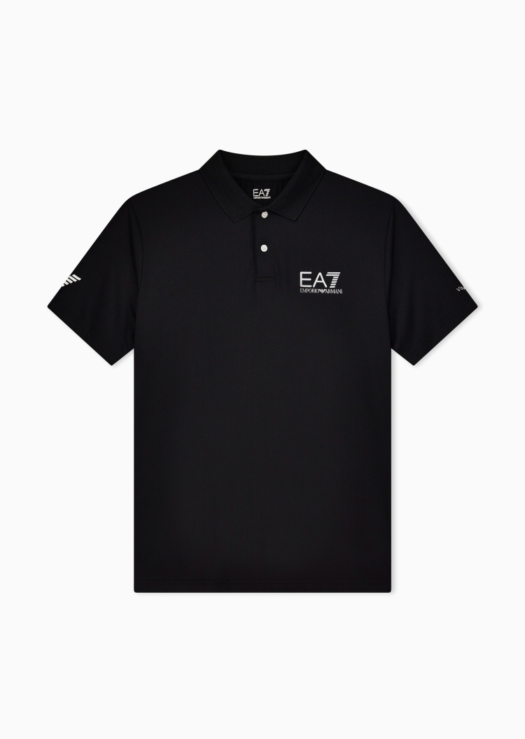 EA7 男士翻领短袖正肩网球运动风Polo衫