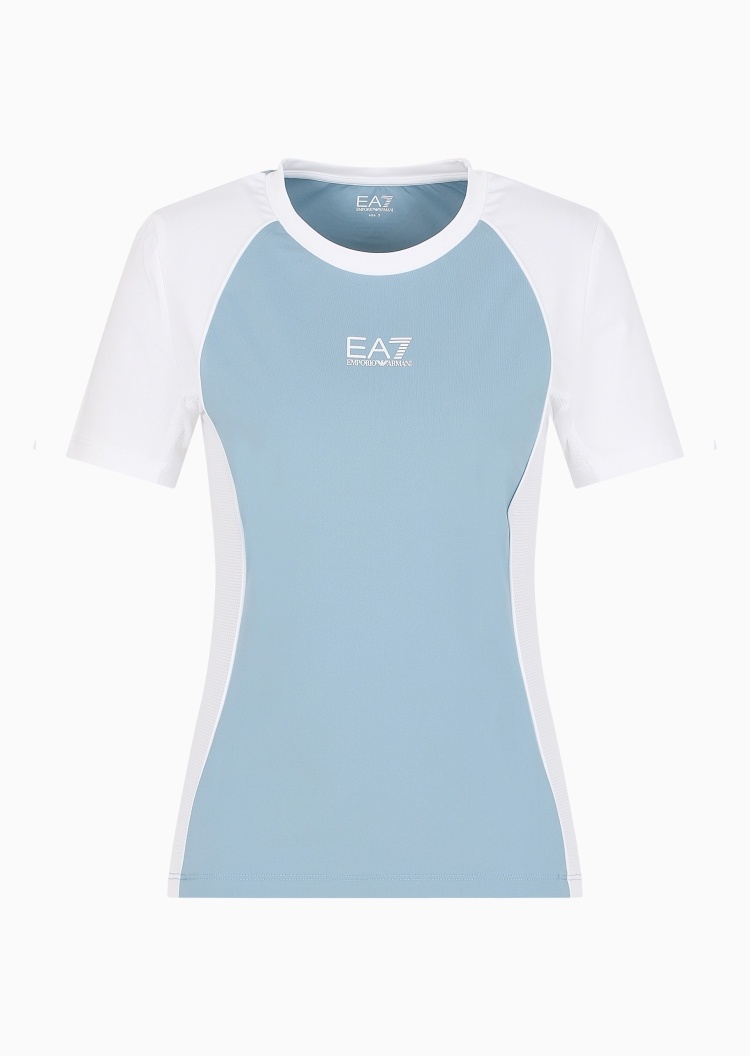 EA7 女士VENTUS 7弹力短袖圆领网球T恤