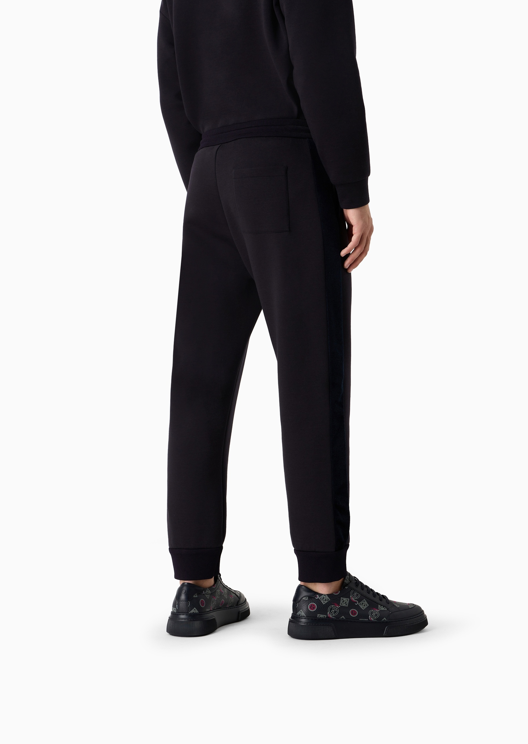 Giorgio Armani 胡歌同款男士棉质系带腰束脚卫裤