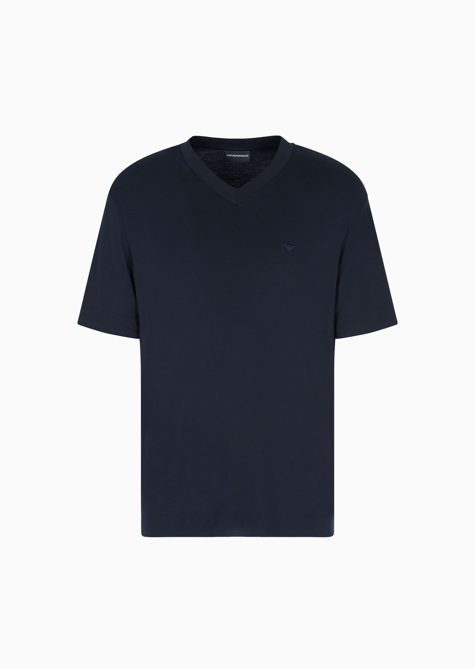 Emporio Armani 男士莫代尔弹力合身短袖V领T恤衫