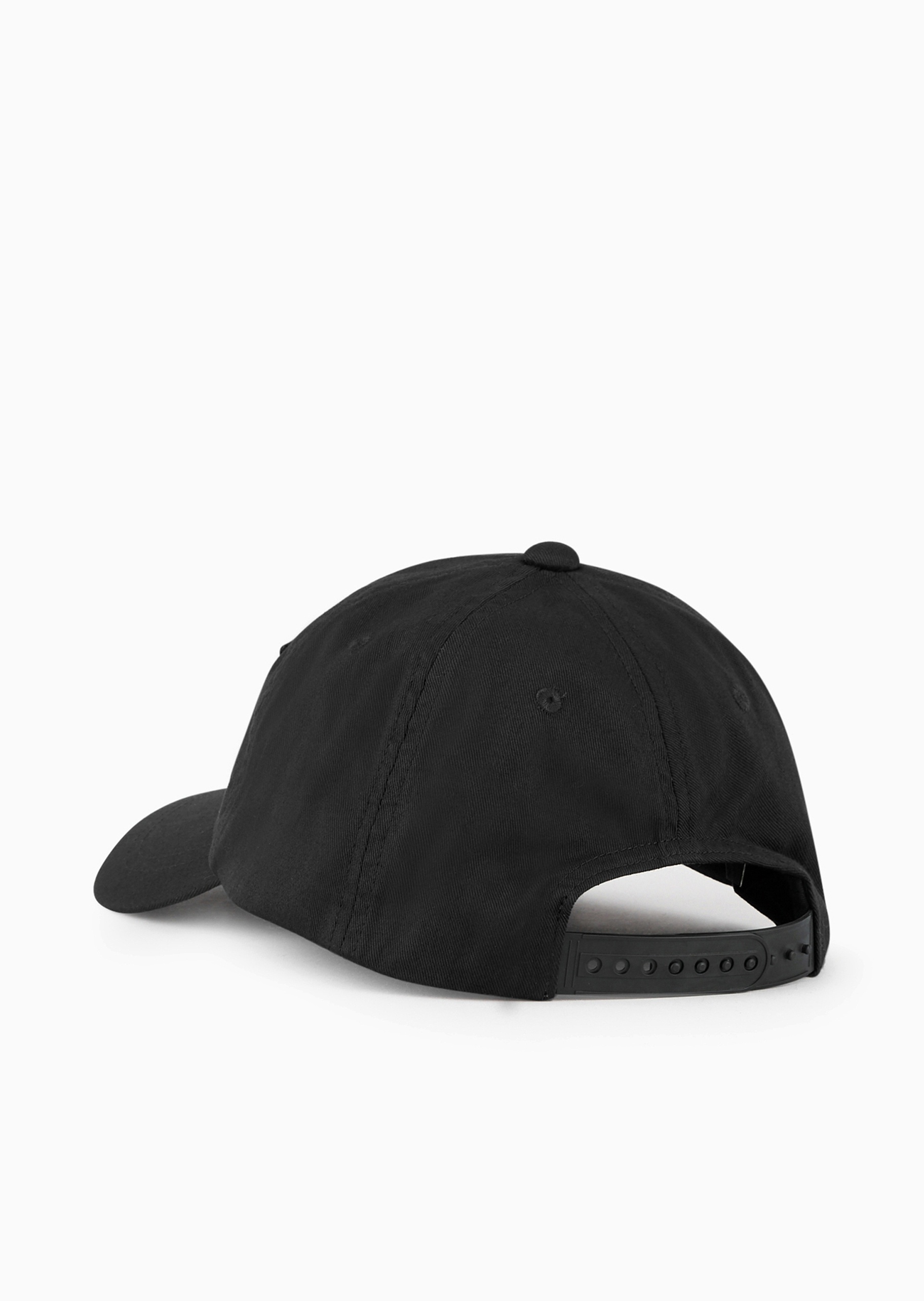 Emporio Armani 男士全棉按扣圆顶弯檐鹰标棒球帽