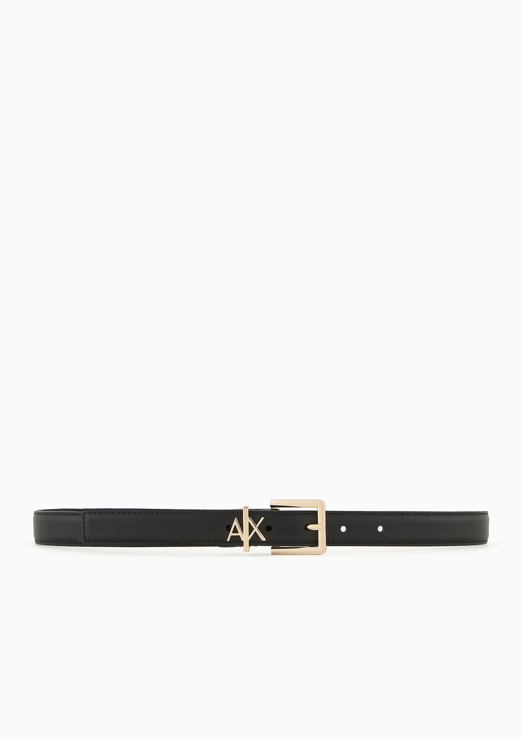 ARMANI EXCHANGE 女士方形带扣纯色优雅时尚针扣腰带