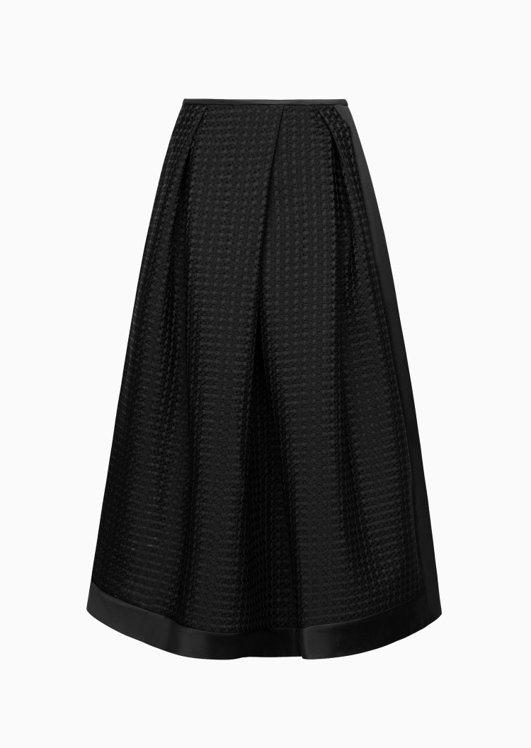 Emporio Armani 女士A字华夫格肌理优雅通勤半身裙