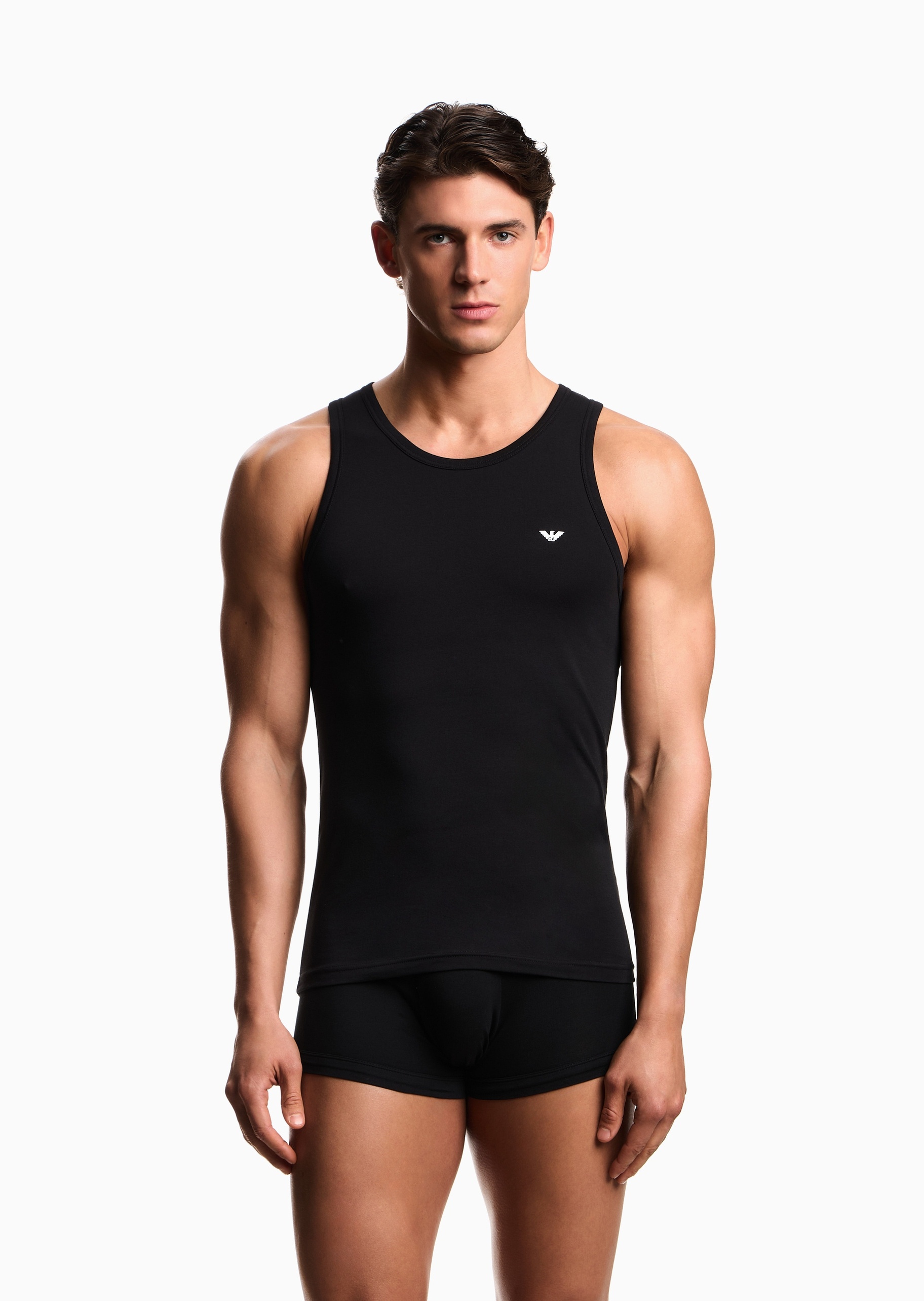 Emporio Armani 男士纯棉圆领休闲简约亲肤背心家居睡衣