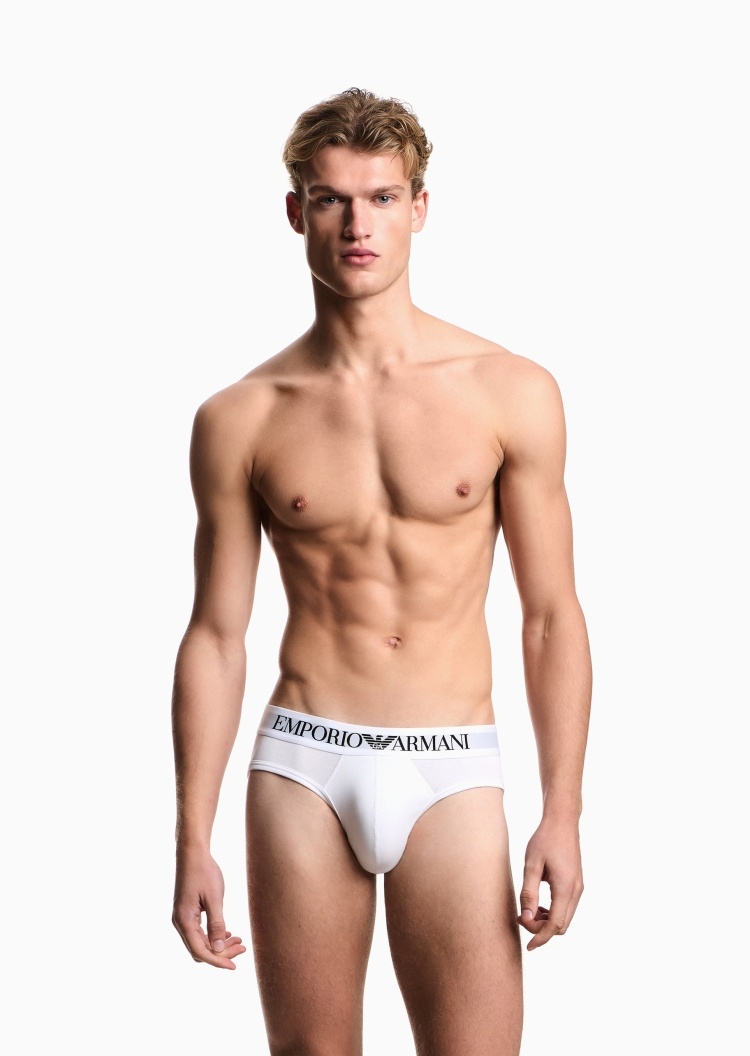 Emporio Armani 男士Logo腰边纯棉性感三角内裤轻奢礼物